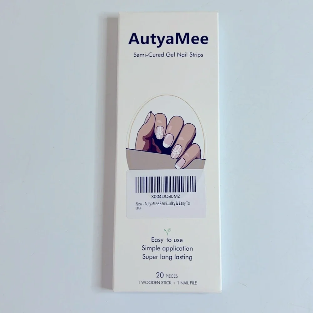French Tip Bow Tie Semi-Cured Gel Nail Strip Set